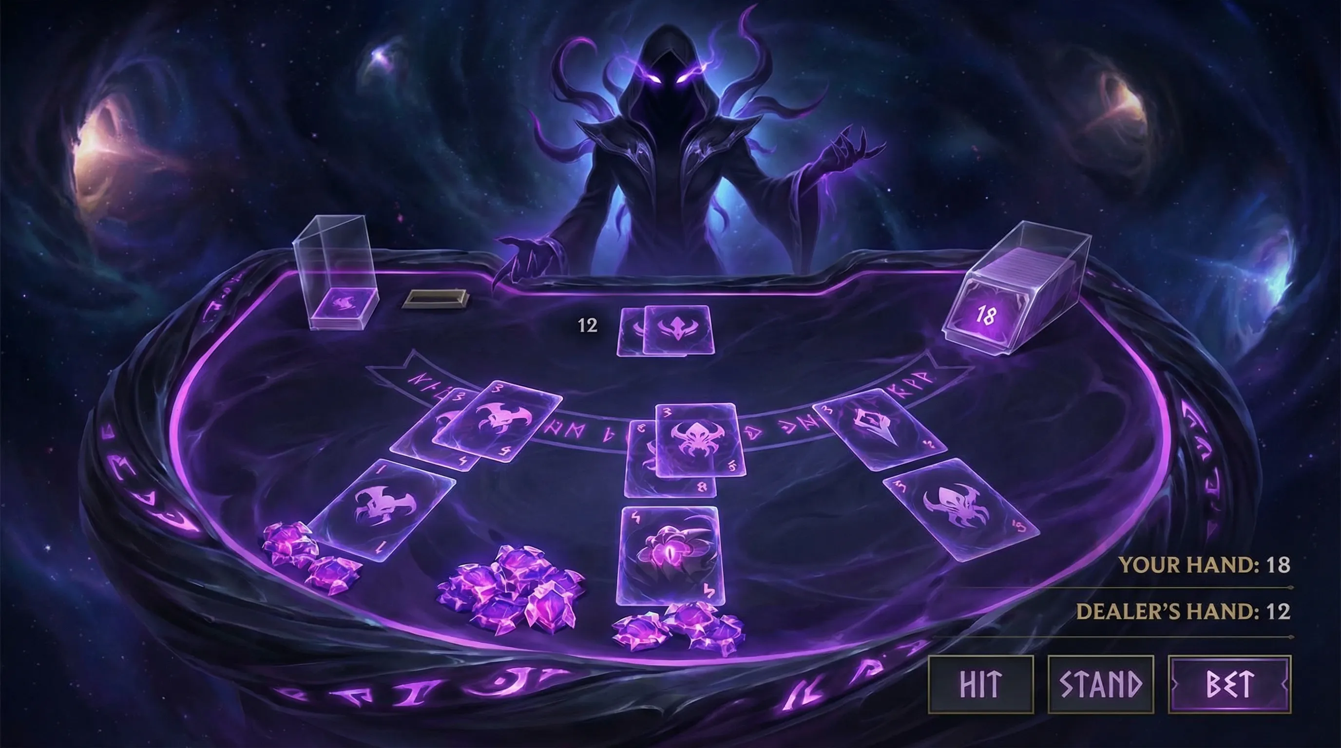 Mesa de Blackjack do Vazio luvabet